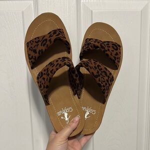 Corkys Leopard Print Sandals
